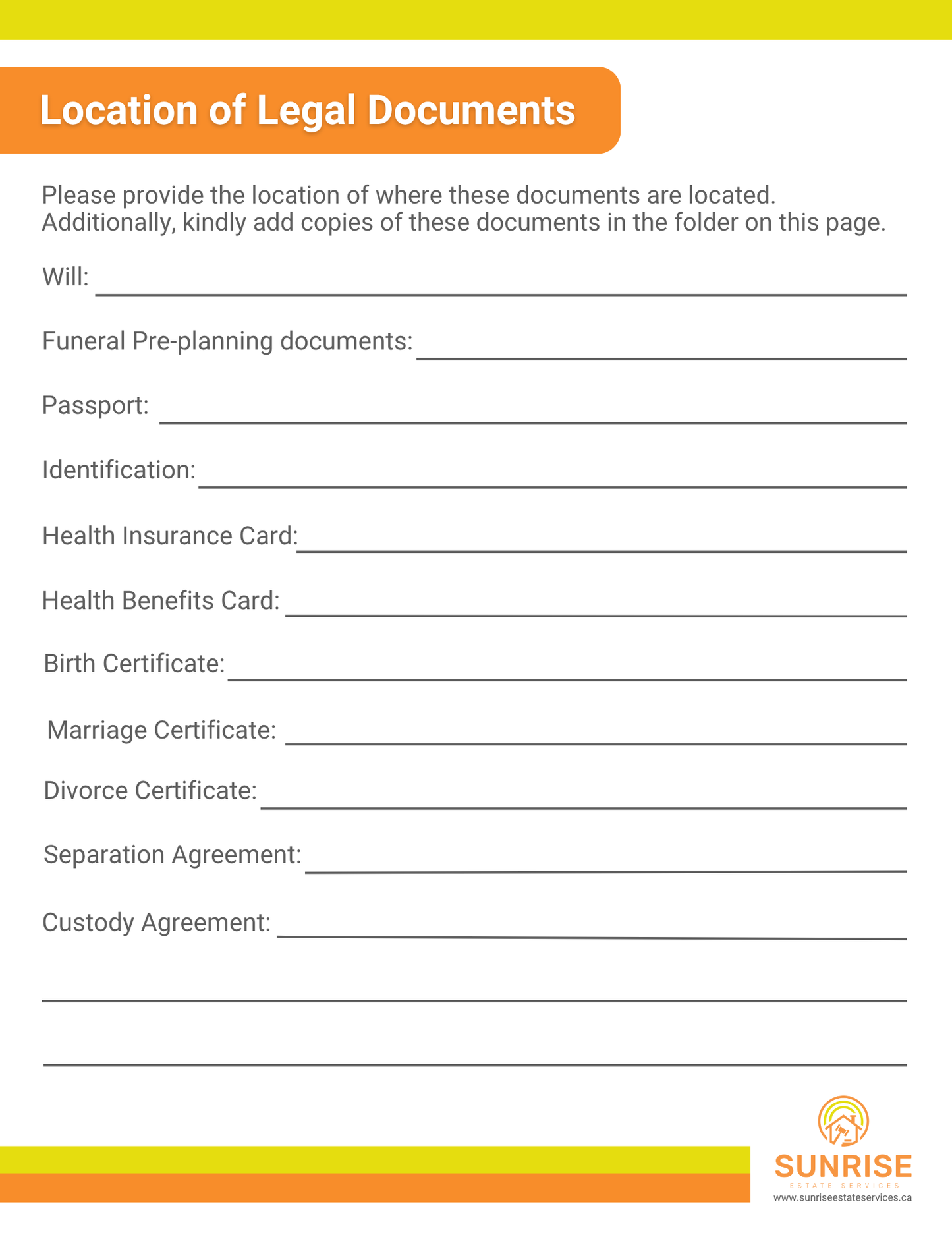 End of Life Planner Book