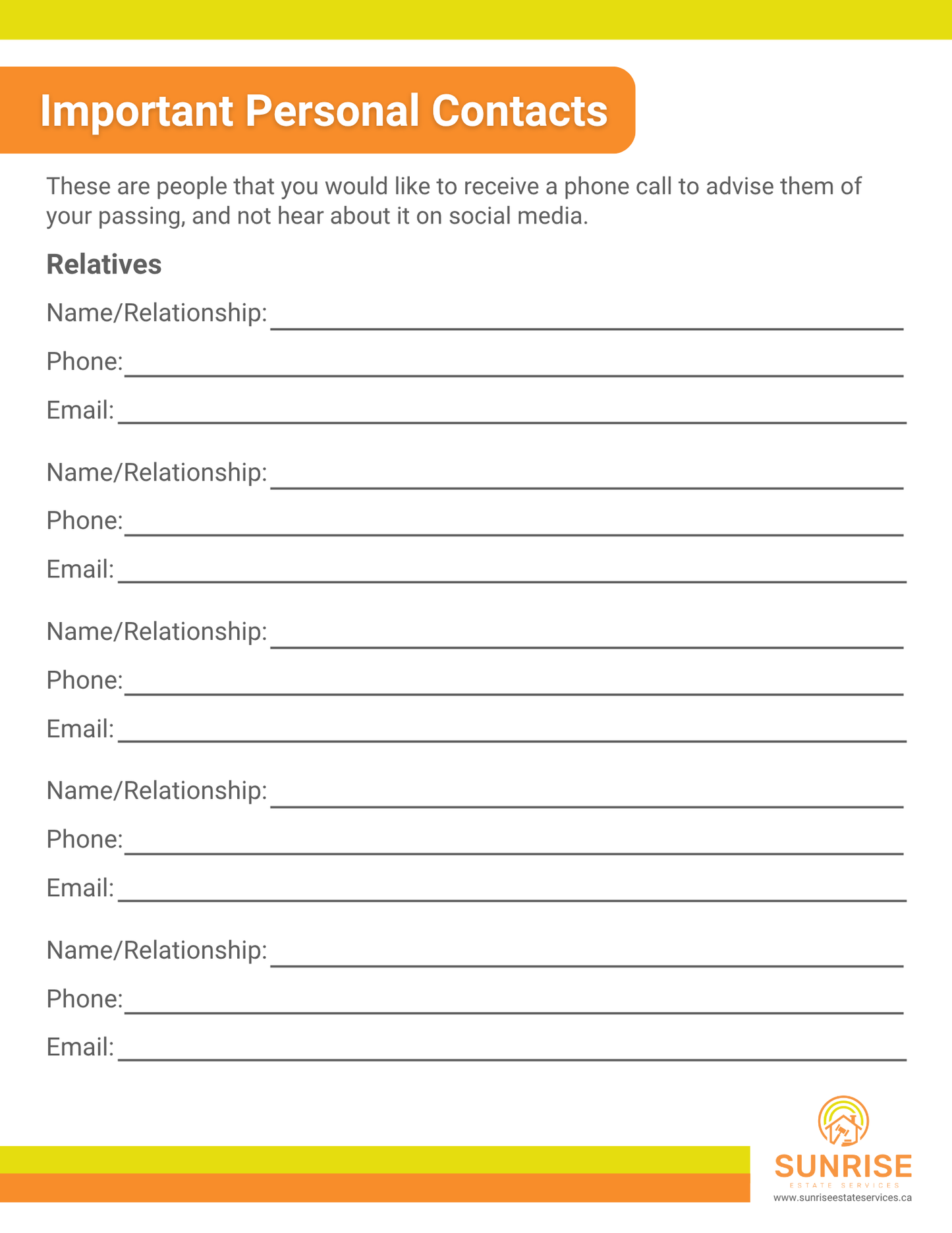 End of Life Planner Book