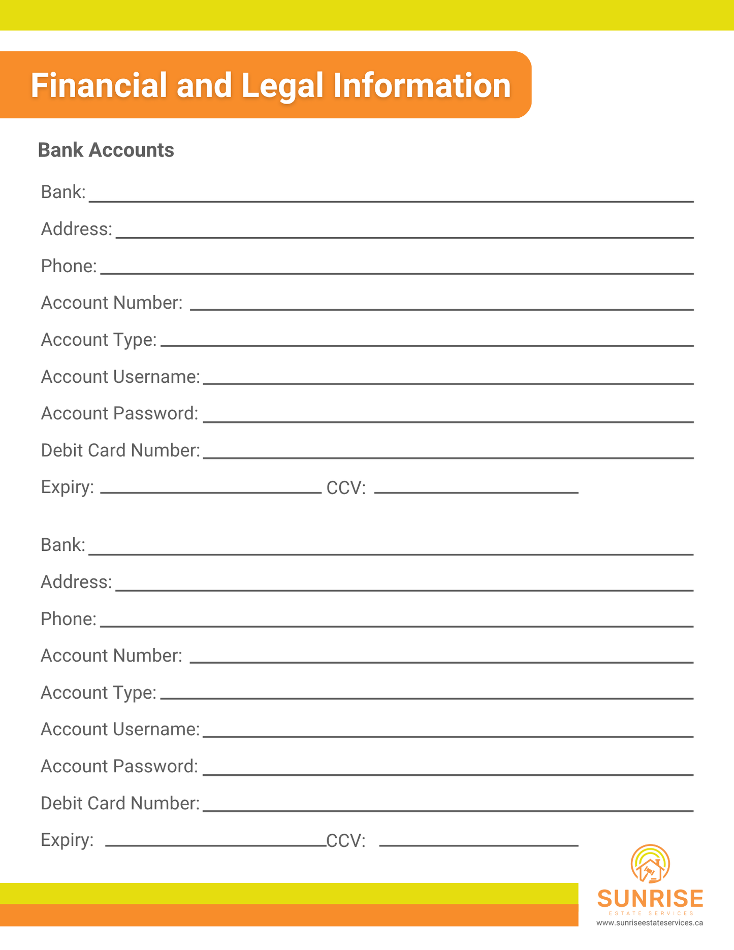 End of Life Planner Book