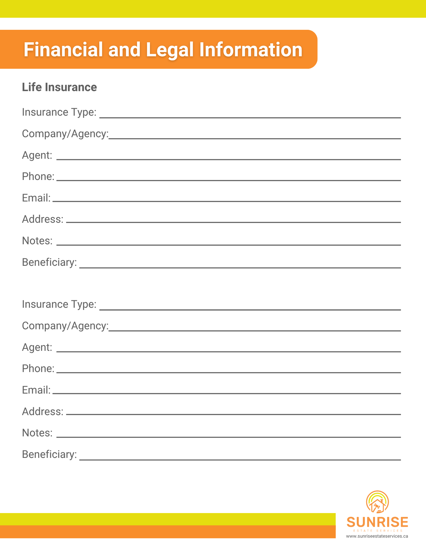 End of Life Planner Book