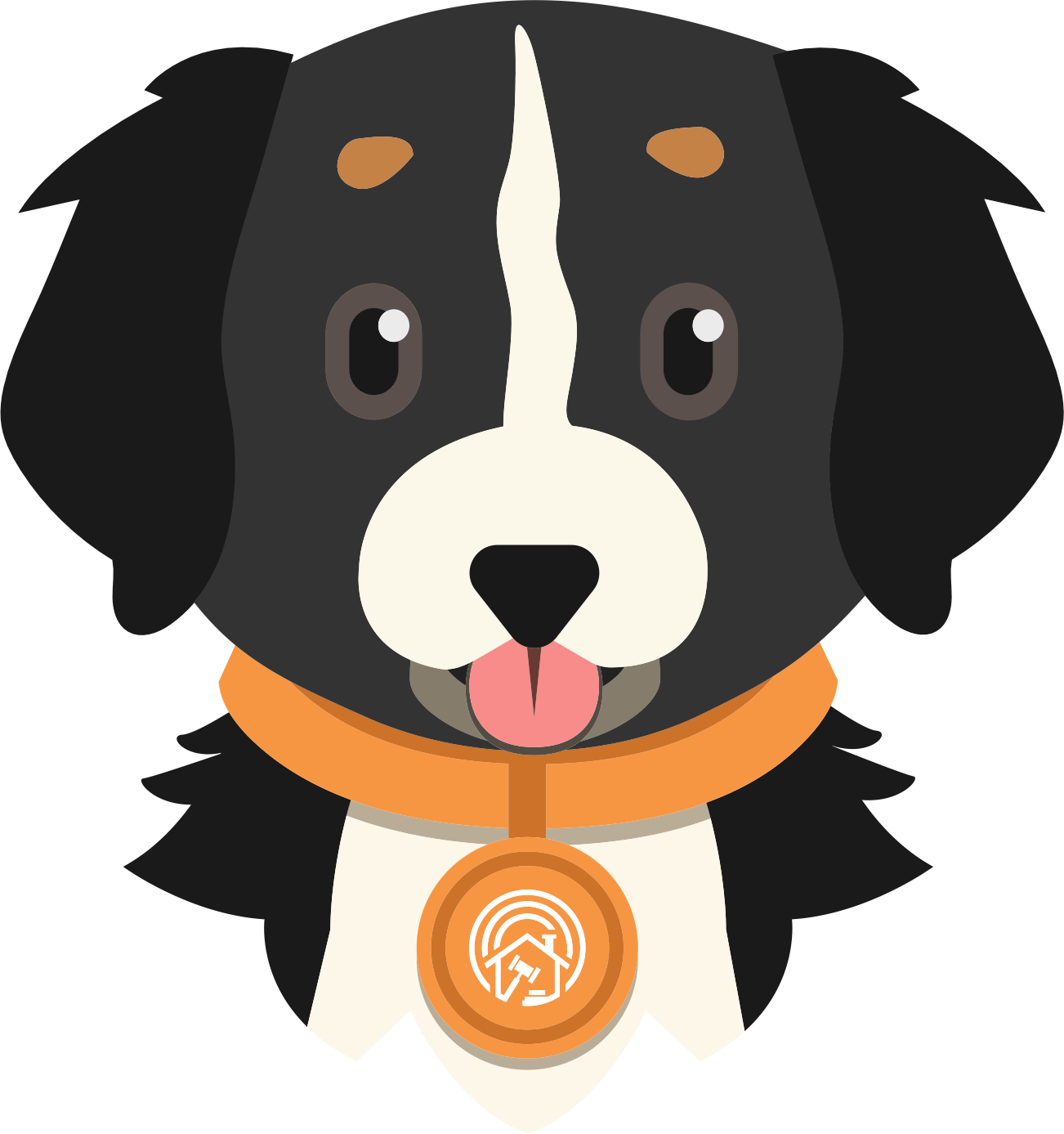 KC Bernese Mountain Dog and Newfoundland mixes Women's slides